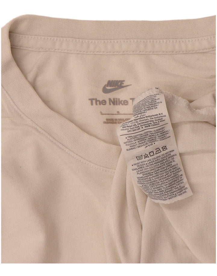 Nike T-shirt top til mænd, stor hvid bomuld