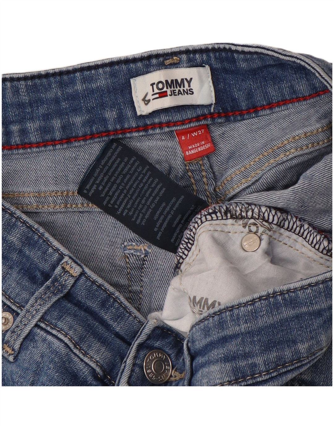 Tommy Hilfiger Dame-tilspidsede jeans US 4 Small W27 L26 Blue Cotton