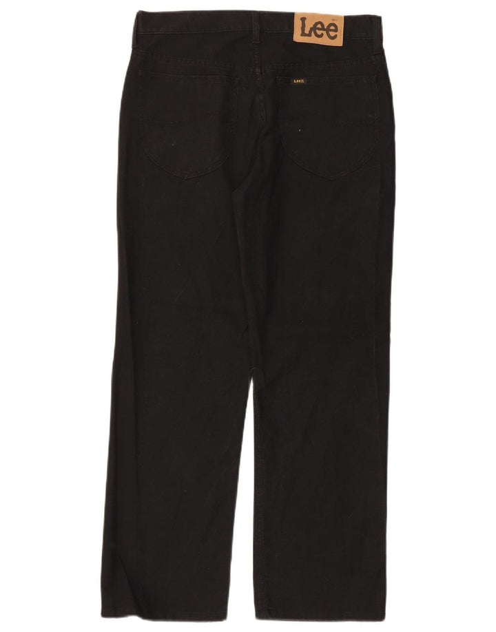 Lee Straight Jeans til mænd W33 L28 Sort bomuld