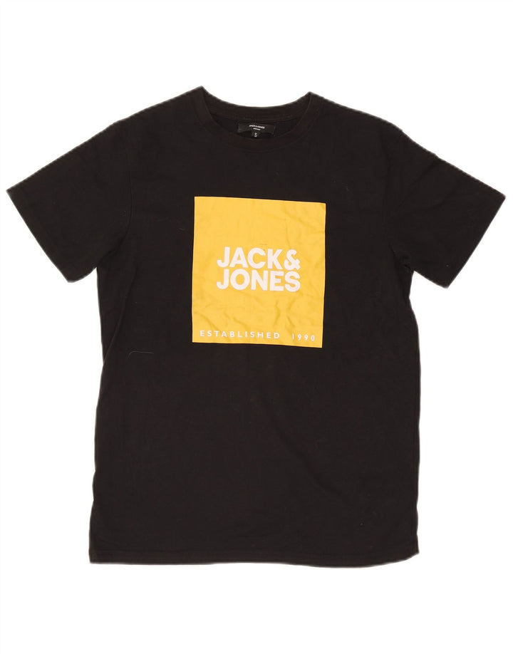 Jack & Jones Herre grafisk T-shirt Top Lille sort bomuld