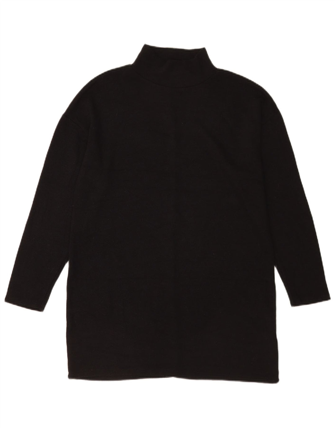 Zara Dame Langærmet Oversized Jumper Kjole UK 10 Small Black Polyester
