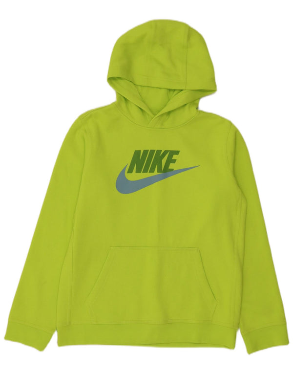 Nike drenge grafisk hættetrøje 13-14 år XL Grøn bomuld