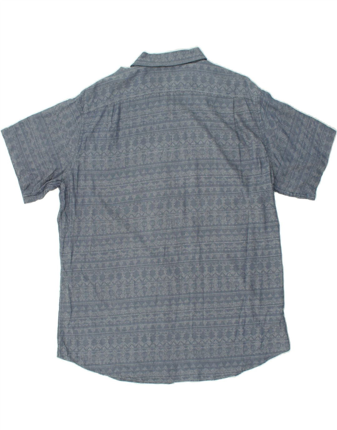 EDDIE BAUER Mens Tall Classic Fit Shirt XL Grey Fair Isle Cotton | Vintage Eddie Bauer | Thrift | Second-Hand Eddie Bauer | Used Clothing | Messina Hembry 