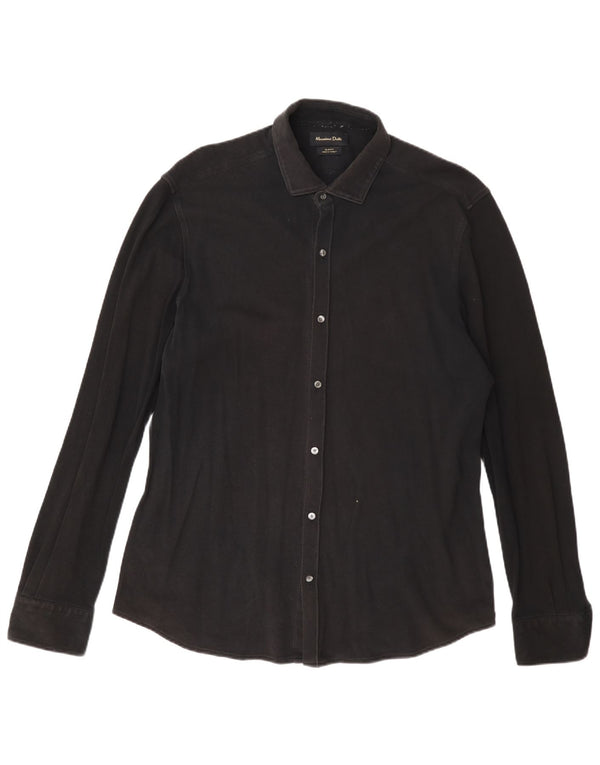 Massimo Dutti Herre Slim Fit Shirt XL Sort