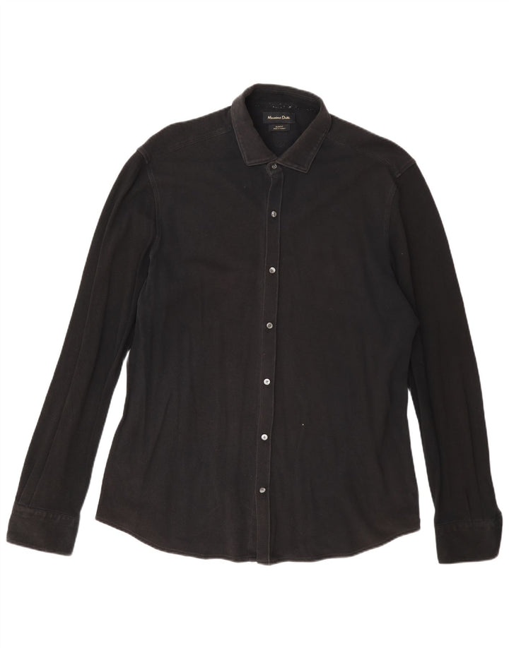 Massimo Dutti Herre Slim Fit Shirt XL Sort