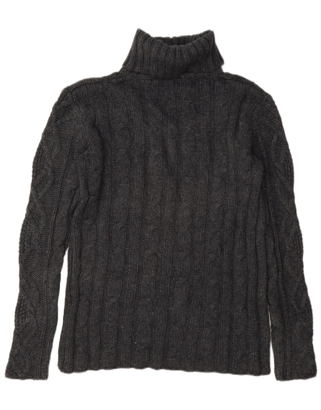Eddie Bauer Dame Rullehals Sweater UK 16 Stor Grå Uld