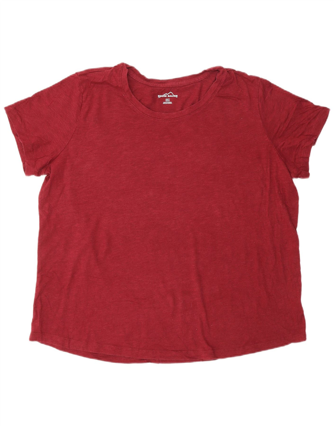 Eddie Bauer Dame T-Shirt Top UK 20 2XL Burgundy