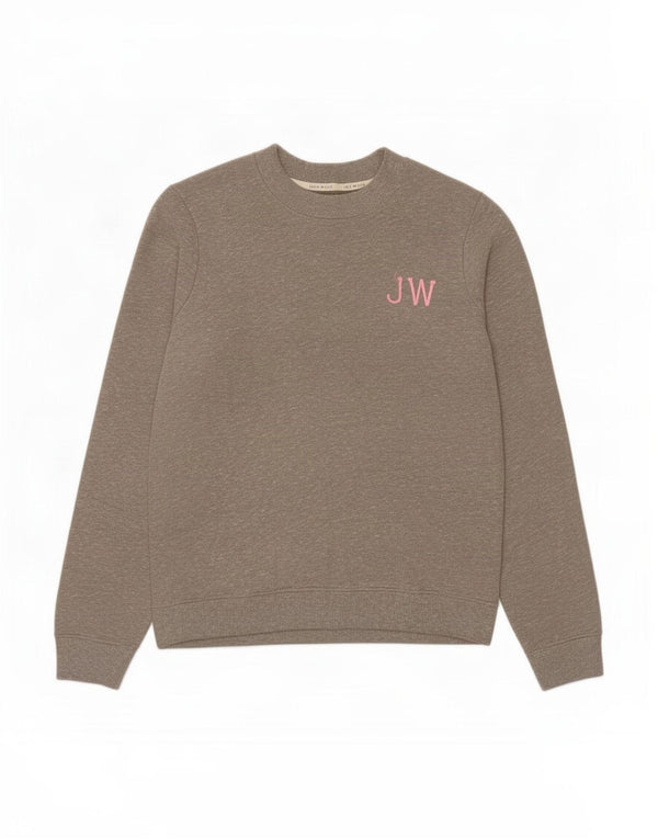 Jack Wills Dame Oversized Sweatshirt Jumper UK 10 Small Grey Flecked
