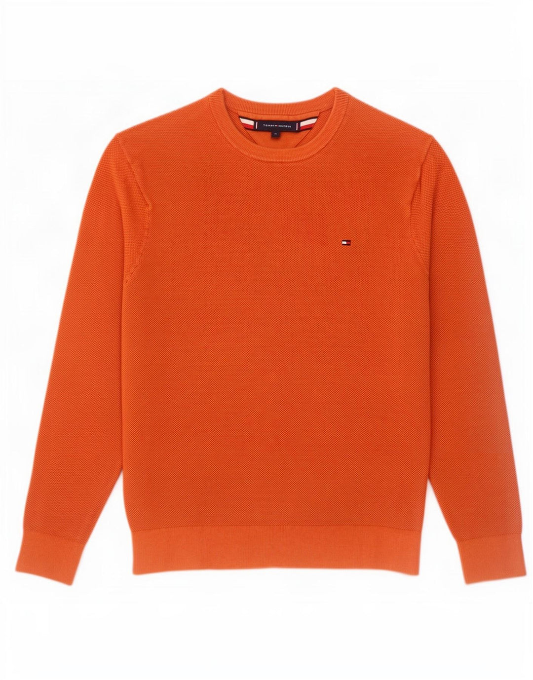 Tommy Hilfiger Herre Crew Neck sweater Medium Orange Bomuld