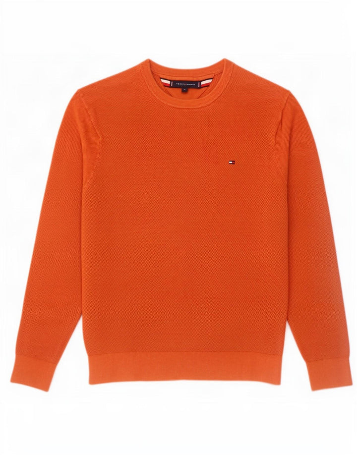 Tommy Hilfiger Herre Crew Neck sweater Medium Orange Bomuld