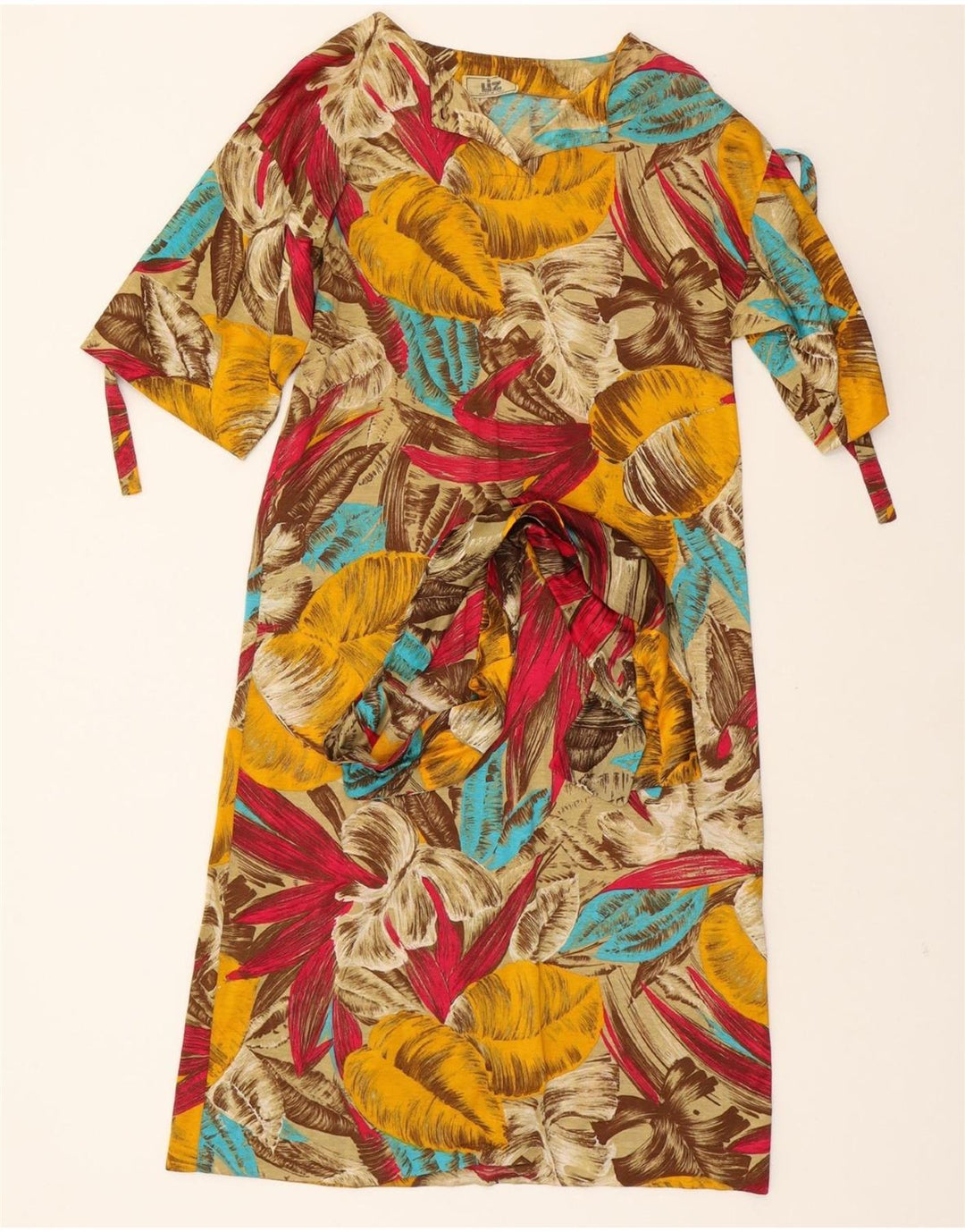 VINTAGE Womens Abstract Pattern Sheath Dress IT 42 Medium Multicoloured Vintage Vintage and Second-Hand Vintage from Messina Hembry 