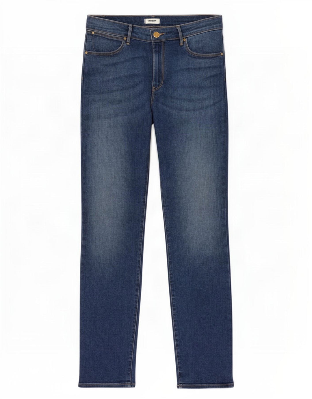 Wrangler Dame Slim Jeans W33 L32 Blå Bomuld
