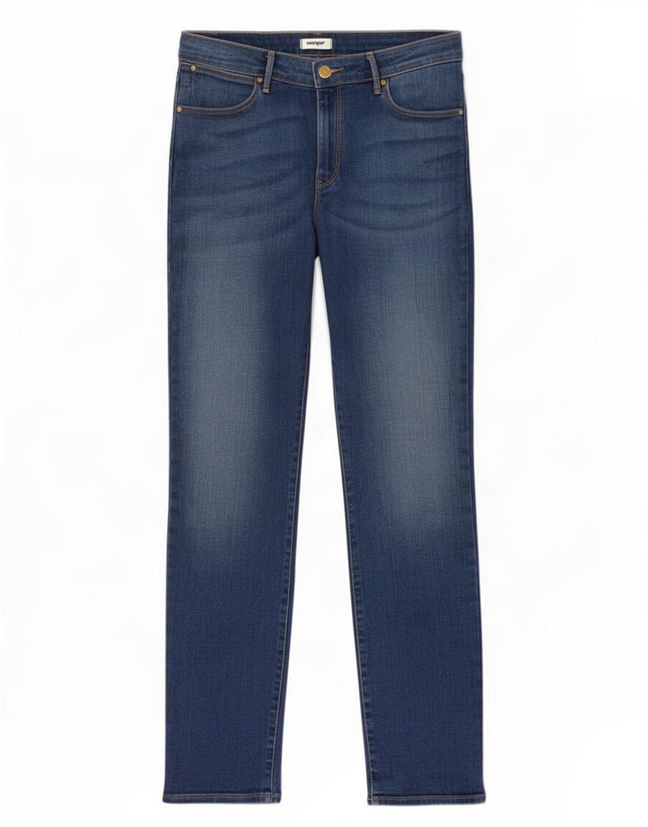 Wrangler Dame Slim Jeans W33 L32 Blå Bomuld