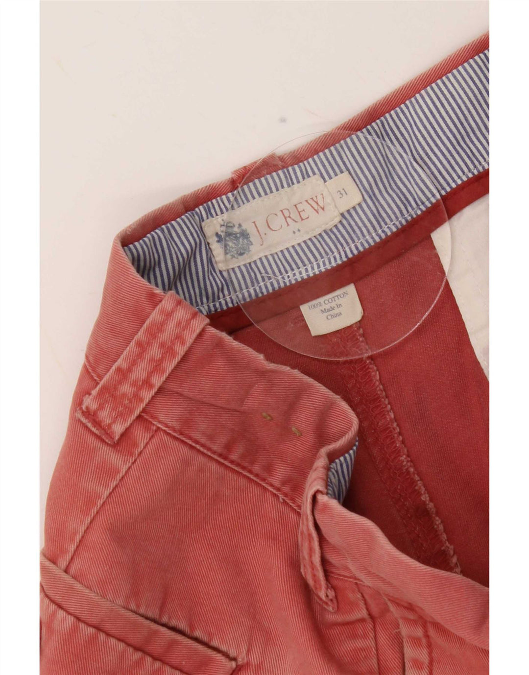 J. Crew Herre Chino Shorts Medium W31 Rød Bomuld