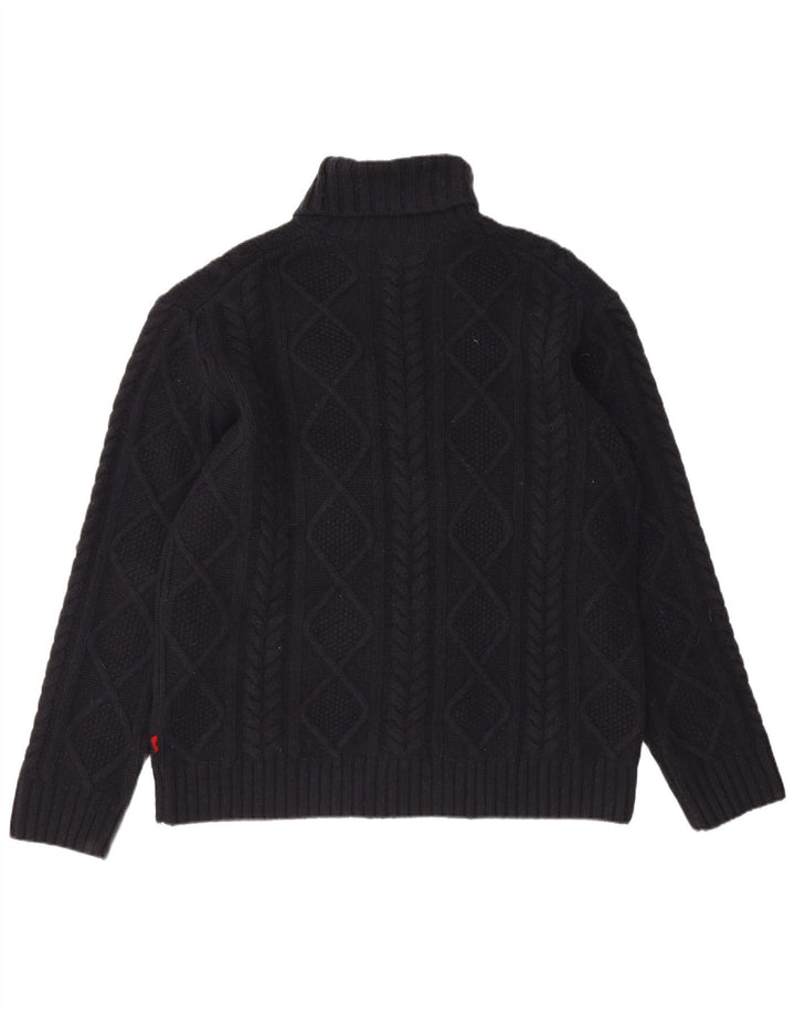 Kappa Herre rullehals sweater 2XL marineblå uld