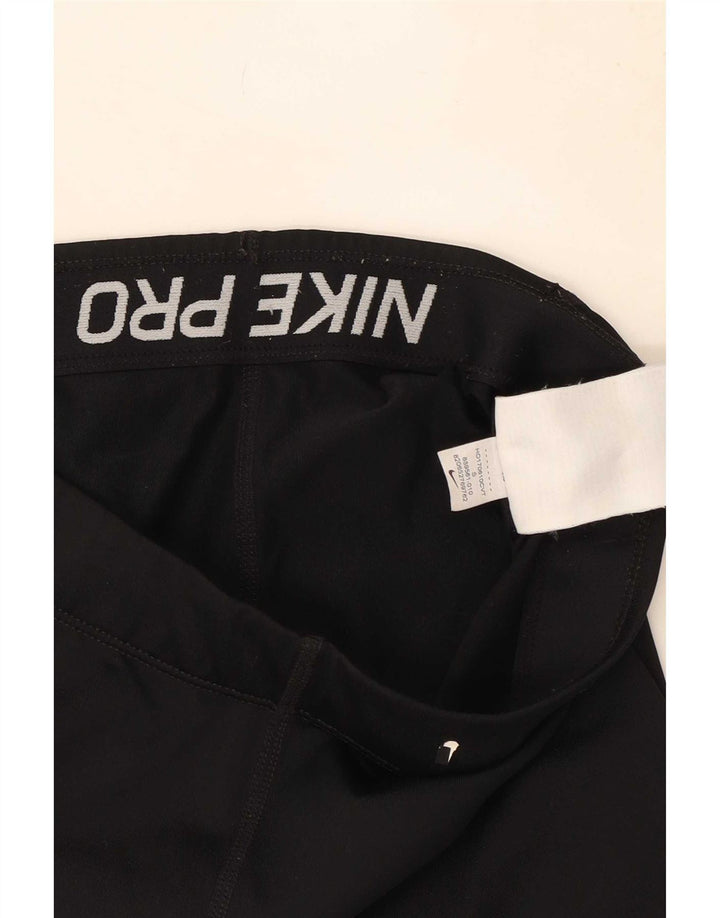 Nike Dame Grafiske Leggings UK 8 Small Black Polyester