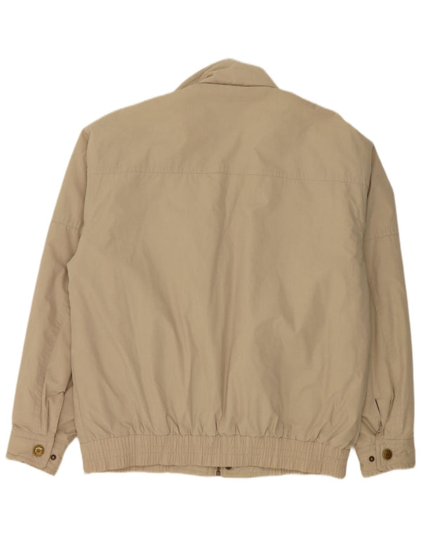Vintage Bomber Jacket UK 42 XL Beige Colourblock Polyester