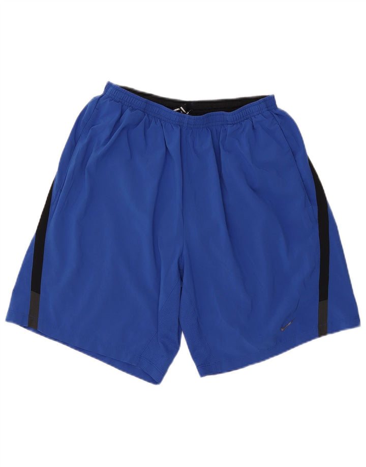NIKE Herre Dri Fit Sportshorts Stor blå farveblok