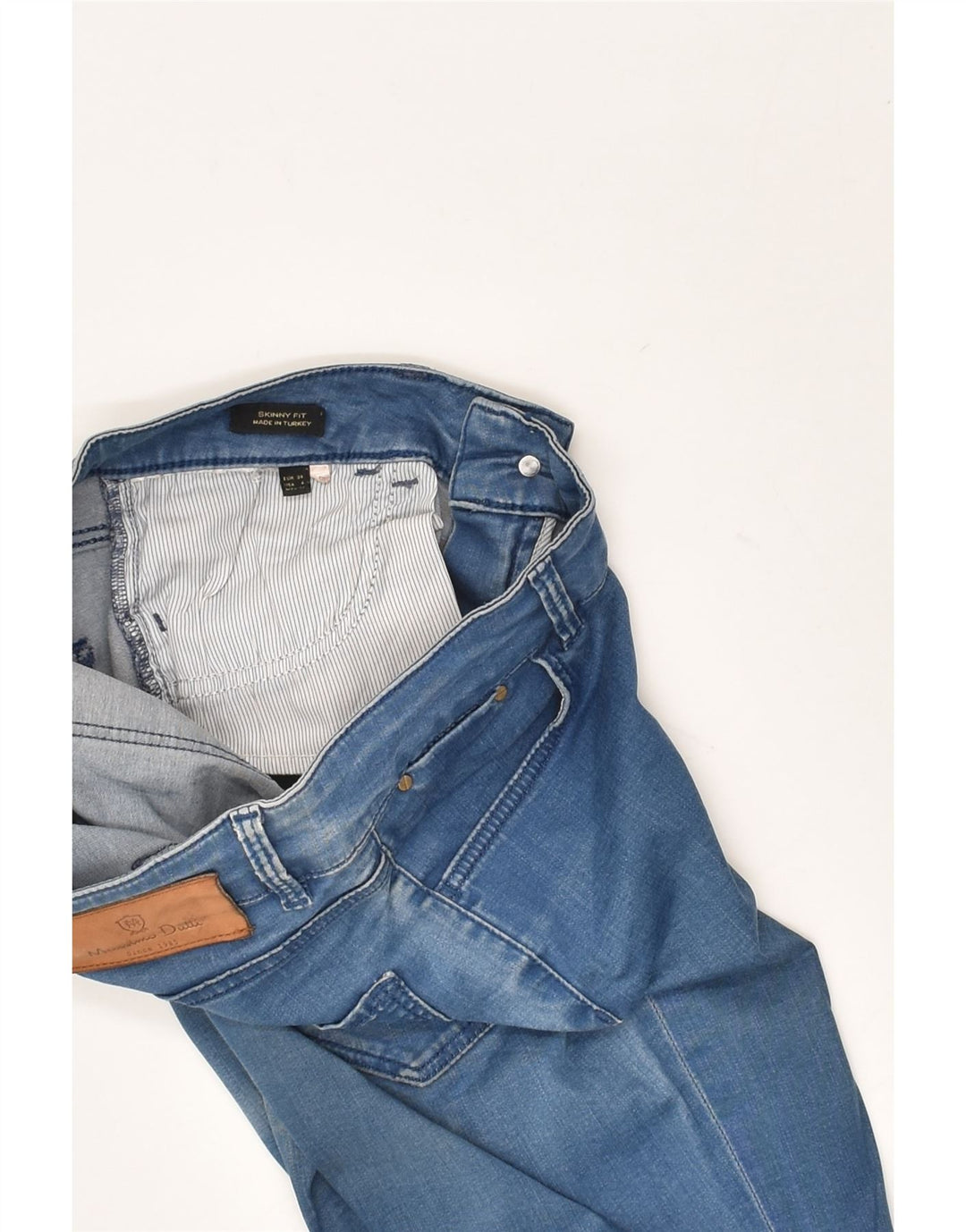 MASSIMO DUTTI Womens Skinny Jeans US 4 Small W28 L30 Blue Cotton | Vintage Massimo Dutti | Thrift | Second-Hand Massimo Dutti | Used Clothing | Messina Hembry 