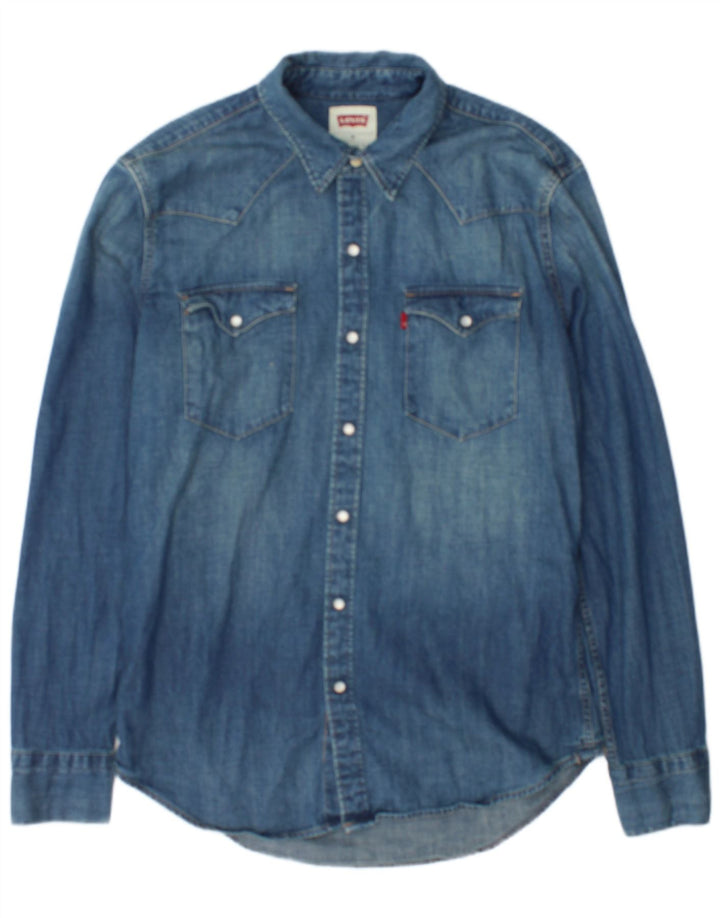 Levi's Denimskjorte til mænd mellemblå