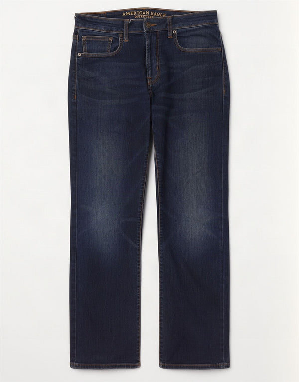 American Eagle Outfitters Straight Jeans til mænd W32 L32 Marineblå bomuld