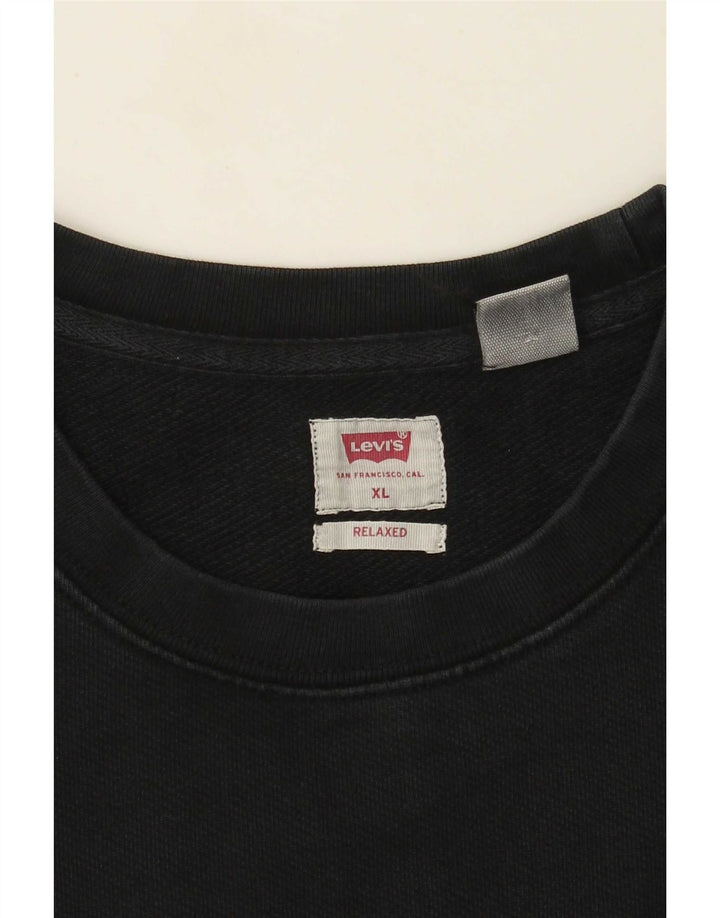 Levi's Herre Relaxed Fit Sweatshirt Jumper XL Sort
