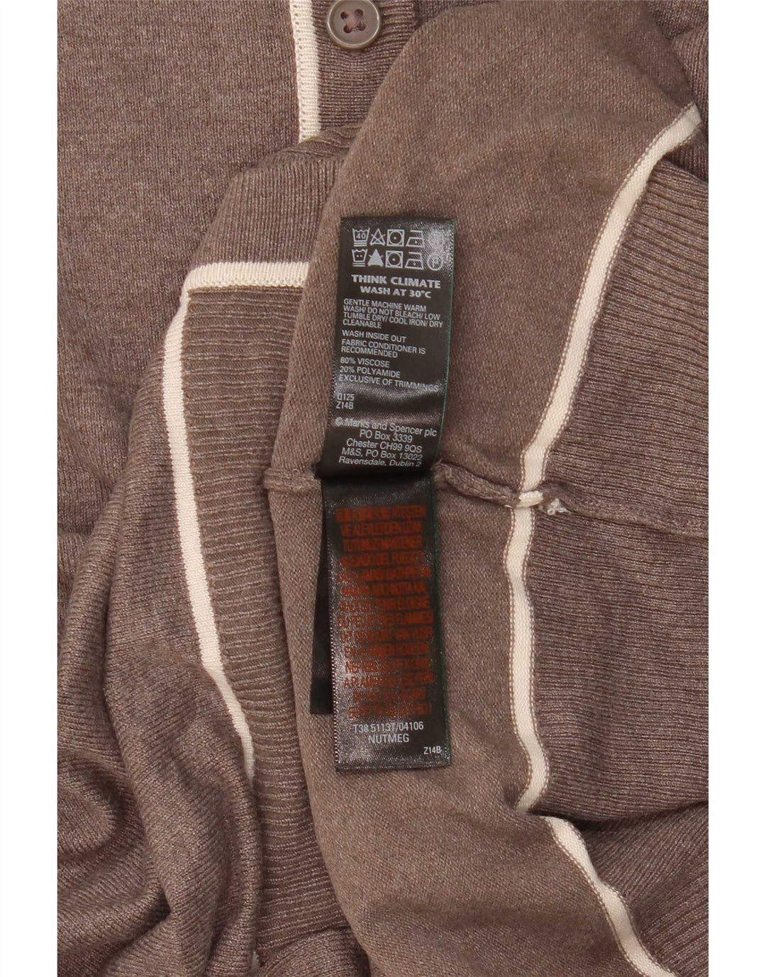 Marks & Spencer Dame Cardigan Sweater UK 10 Small Brown Viscose