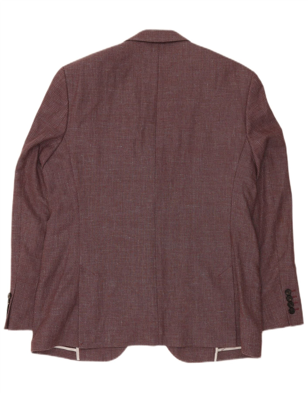 JAEGER Herre 2-knaps blazerjakke UK 42 XL Burgundy Chevron Wool