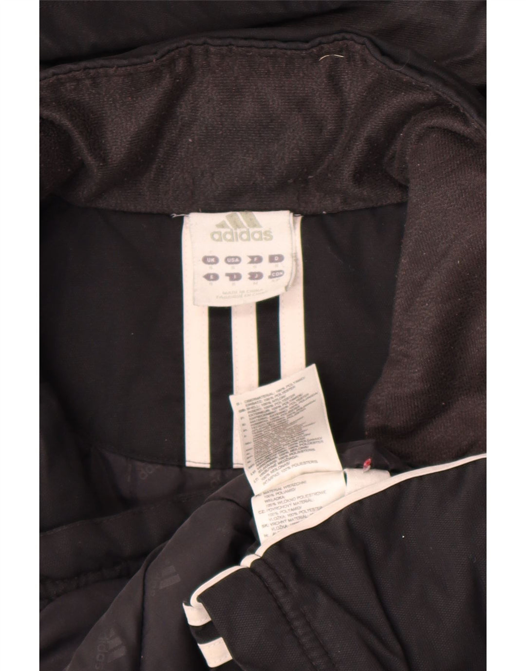 Adidas Herre Hooded Windbreaker Jacket UK 36 Small Black Polyamide