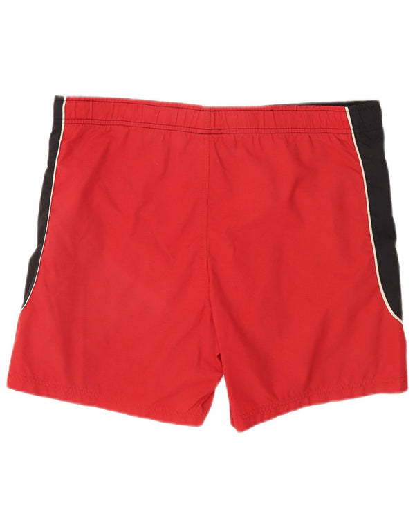 Reebok Herre grafiske svømmeshorts Små sorte Colourblock Nylon