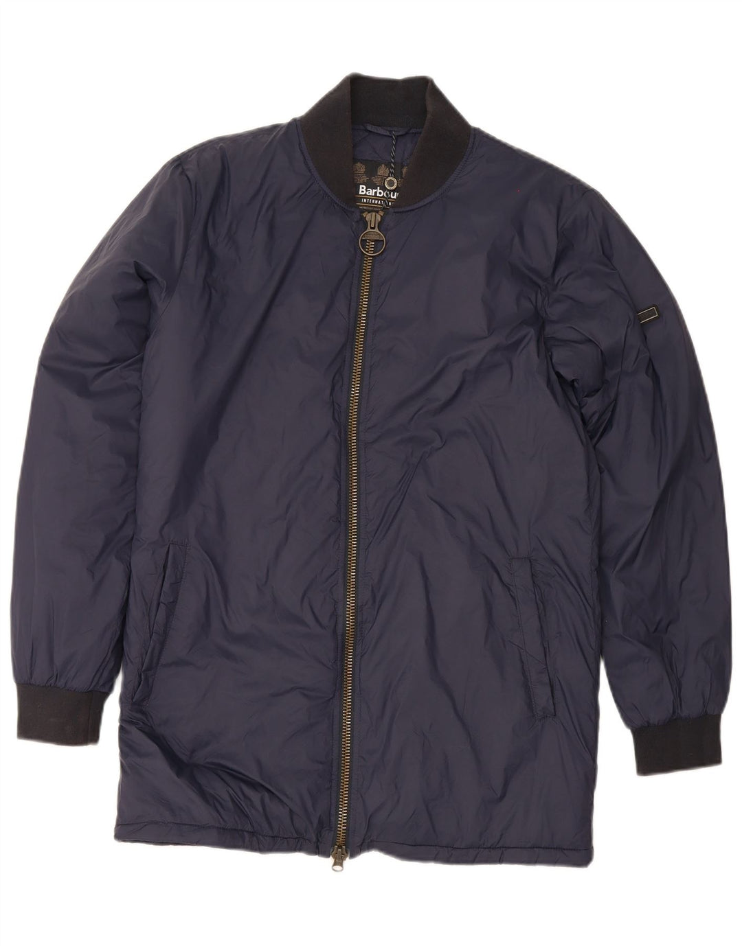 Barbour Polstret jakke til mænd UK 36 Small Navy Blue Colourblock Polyamid