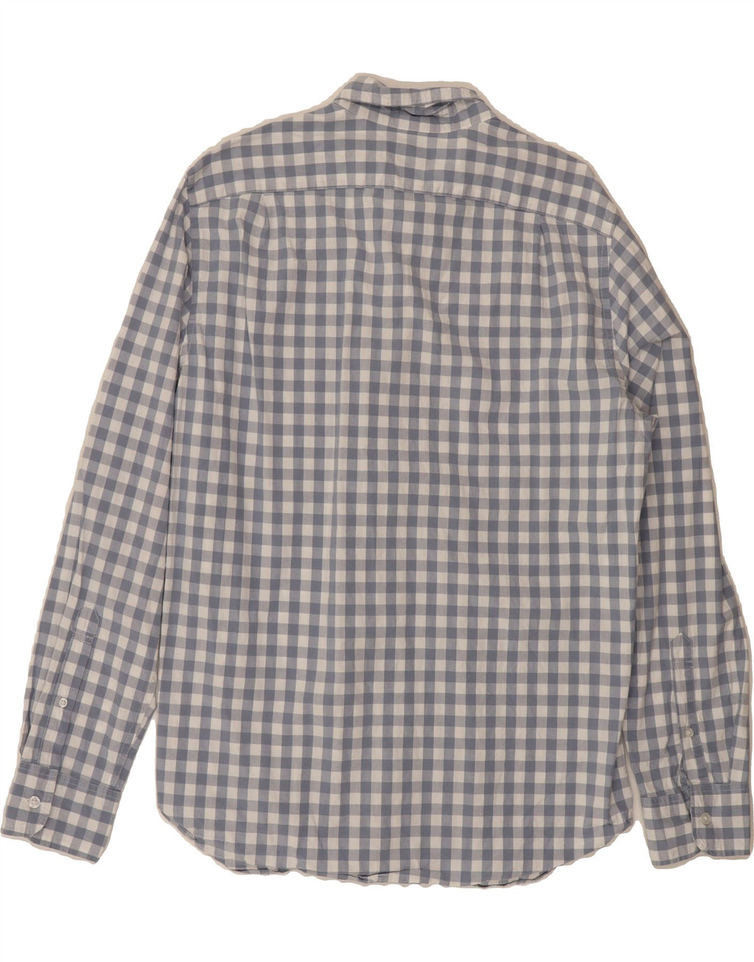 J. CREW Mens Flex Slim Fit Shirt Large Blue Gingham Cotton Vintage J. Crew and Second-Hand J. Crew from Messina Hembry 
