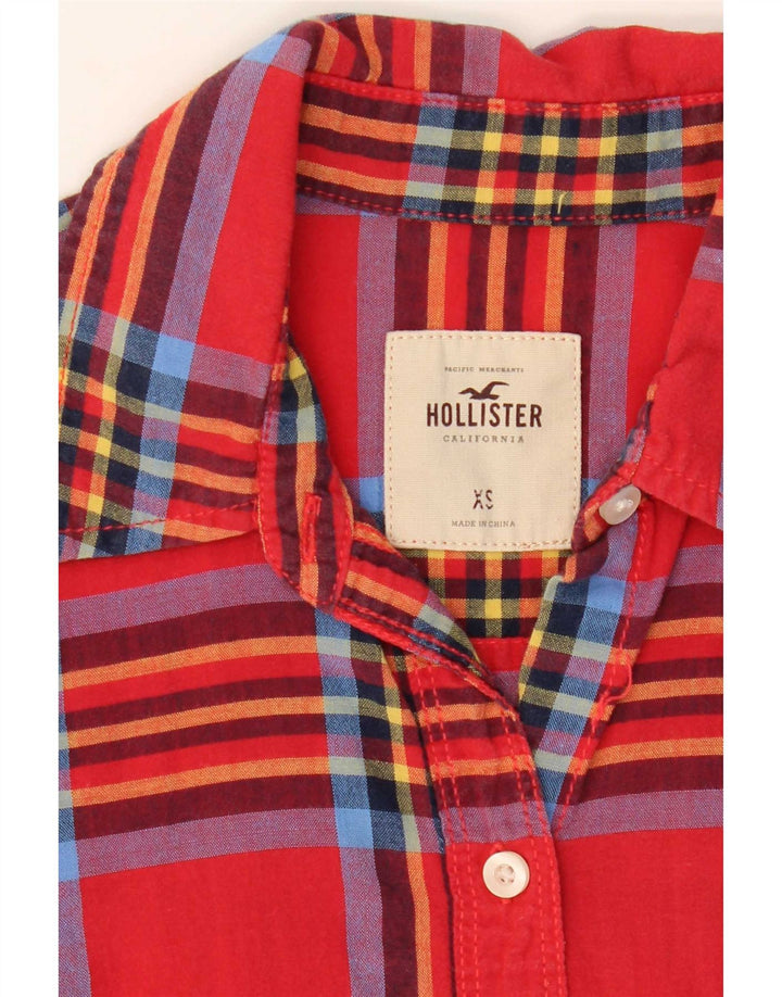Hollister dameskjorte UK 6 XS rød ternet