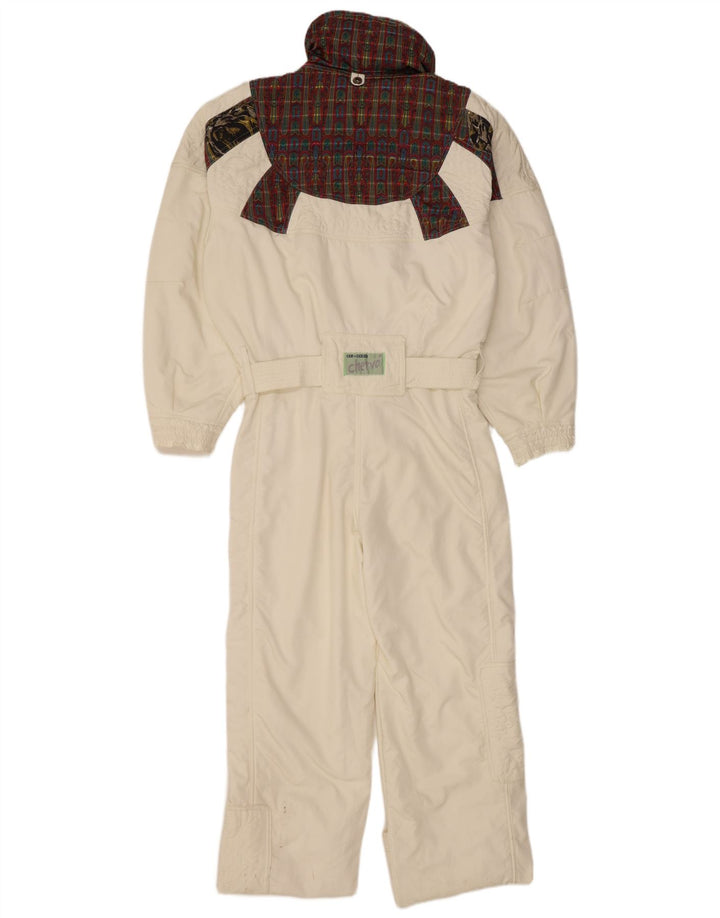 CHERVO Dame Ski Jumpsuit IT 42 Medium White Ternet polyamid