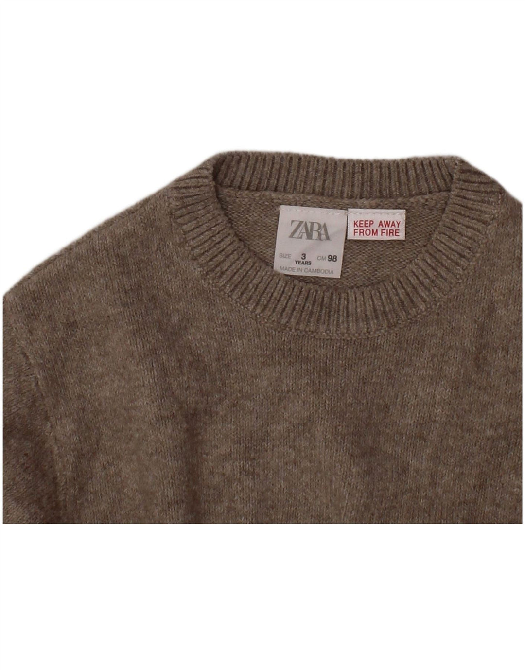 ZARA piger sweater med rund hals 2-3 år Grå