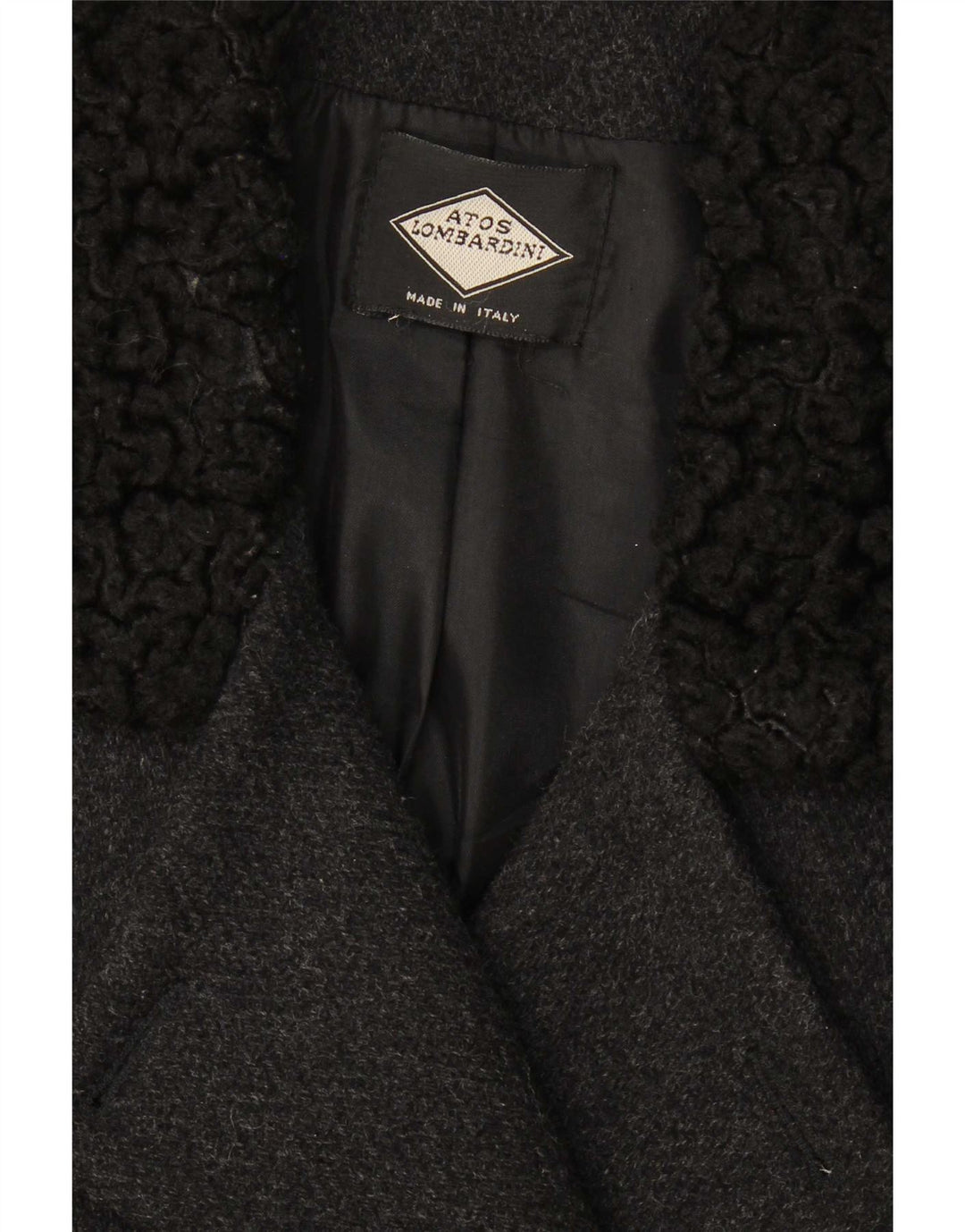 Atos Lombardini Dame Dobbeltradet Frakke UK 12 Medium Sort
