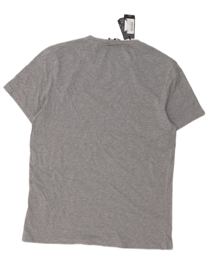 Hugo Boss Herre Grafisk T-Shirt Top Stor Grå Bomuld