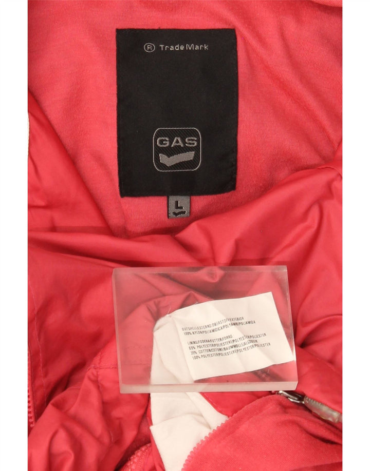 Gas Regnjakke med hætte til kvinder UK 16 Large Pink Polyester