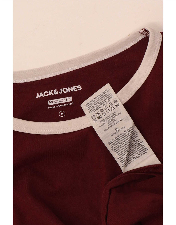 Jack & Jones Herre Regular Fit T-shirt Top Medium rødbrun bomuld