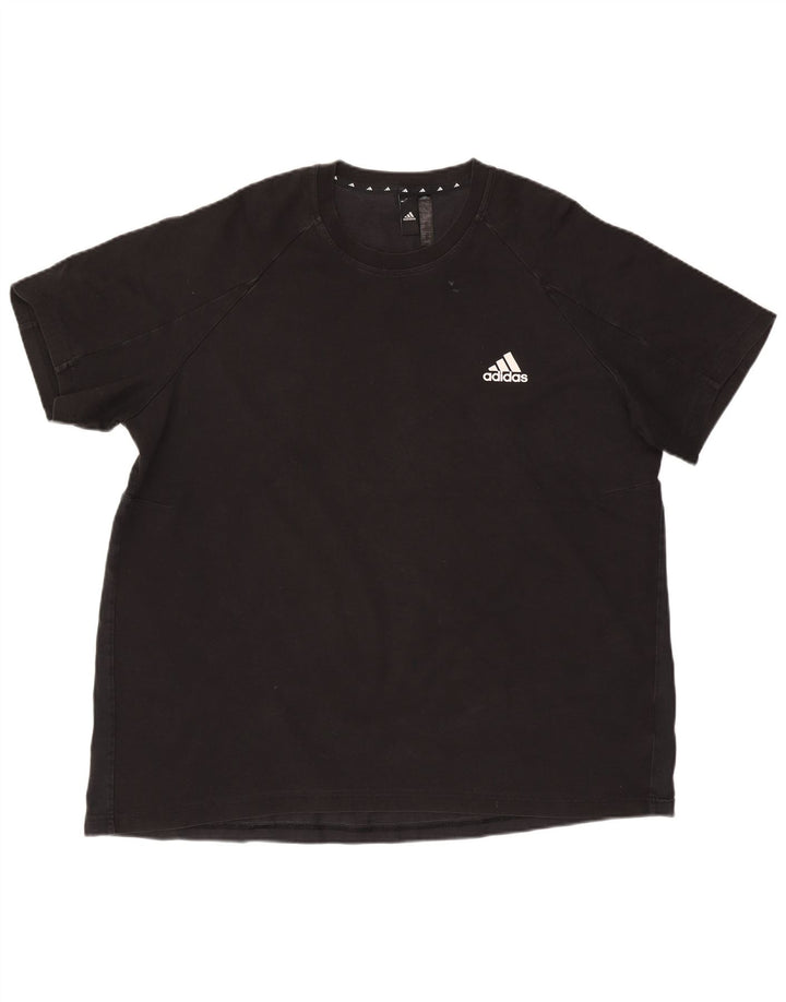 Adidas Herre T-Shirt Top 2XL Sort Bomuld