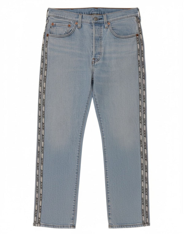 Levi's Womens 501 Graphic Straight Jeans W26 L26 Blå Bomuld