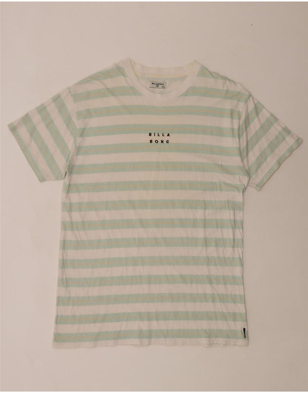 Billabong Herre T-Shirt Top 2XL Grøn Stribet Bomuld