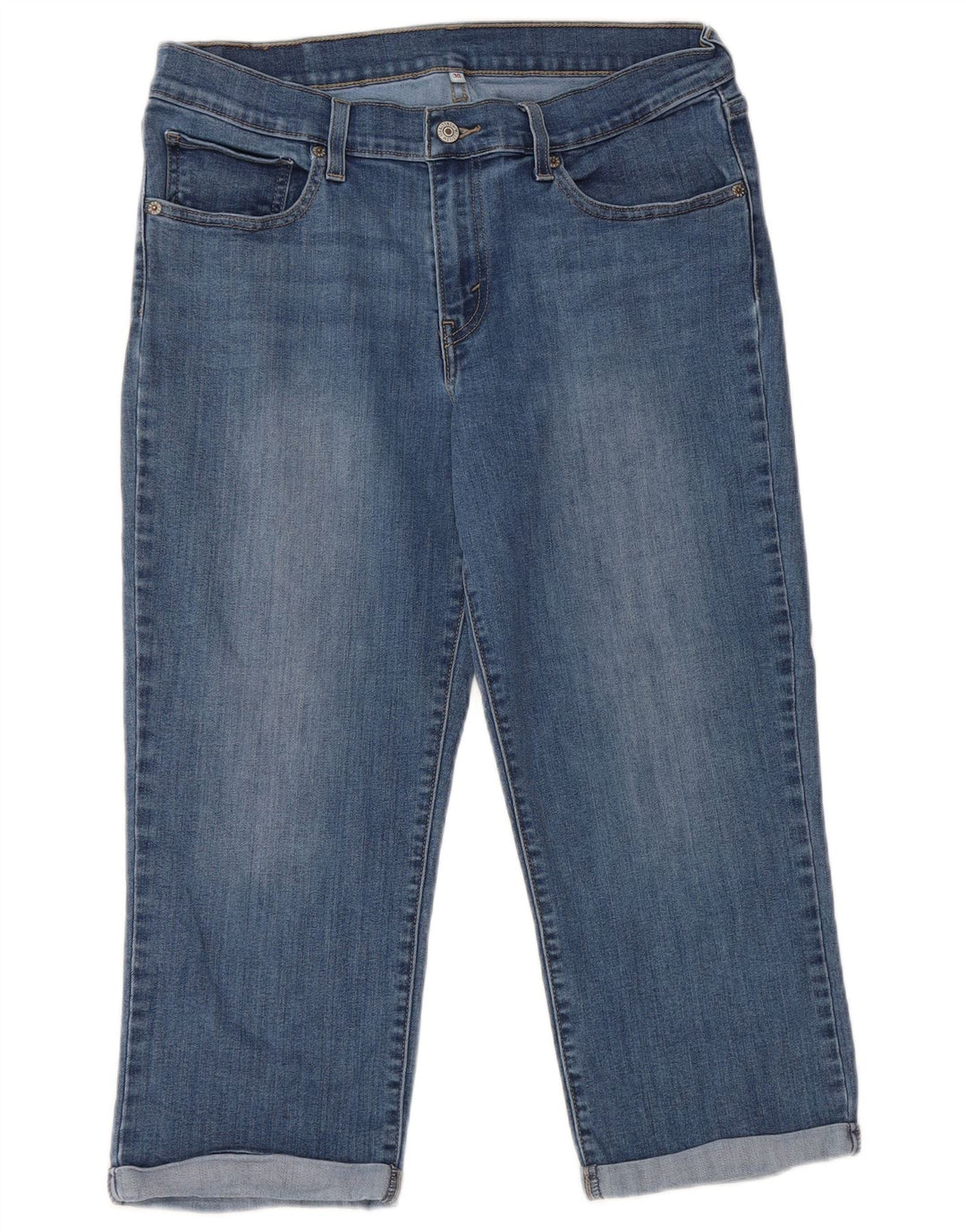 LEVI'S Dame Capri Jeans W30 L21 Blå Bomuld