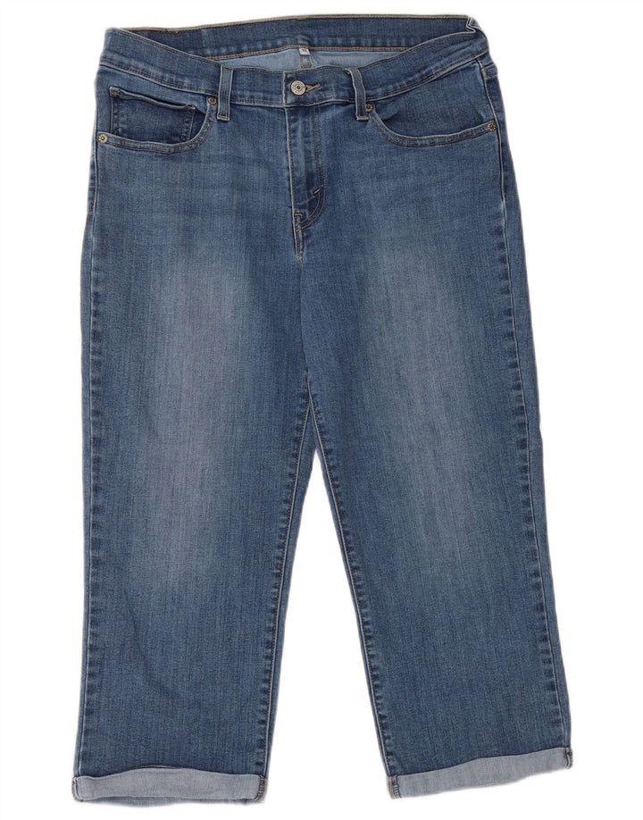 LEVI'S Dame Capri Jeans W30 L21 Blå Bomuld