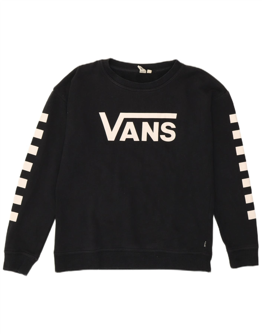 Vans Dame Grafisk Sweatshirt Jumper Lille Sort Geometrisk Bomuld