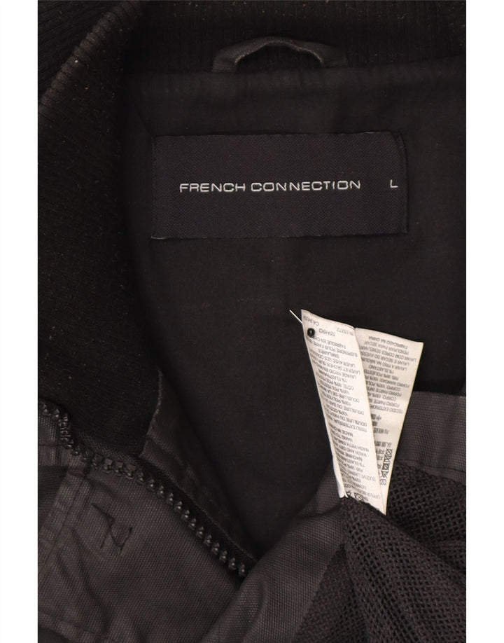 FRENCH CONNECTION Mens Military Jacket UK 40 Large Black Polyester Vintage French Connection and Second-Hand French Connection from Messina Hembry 
