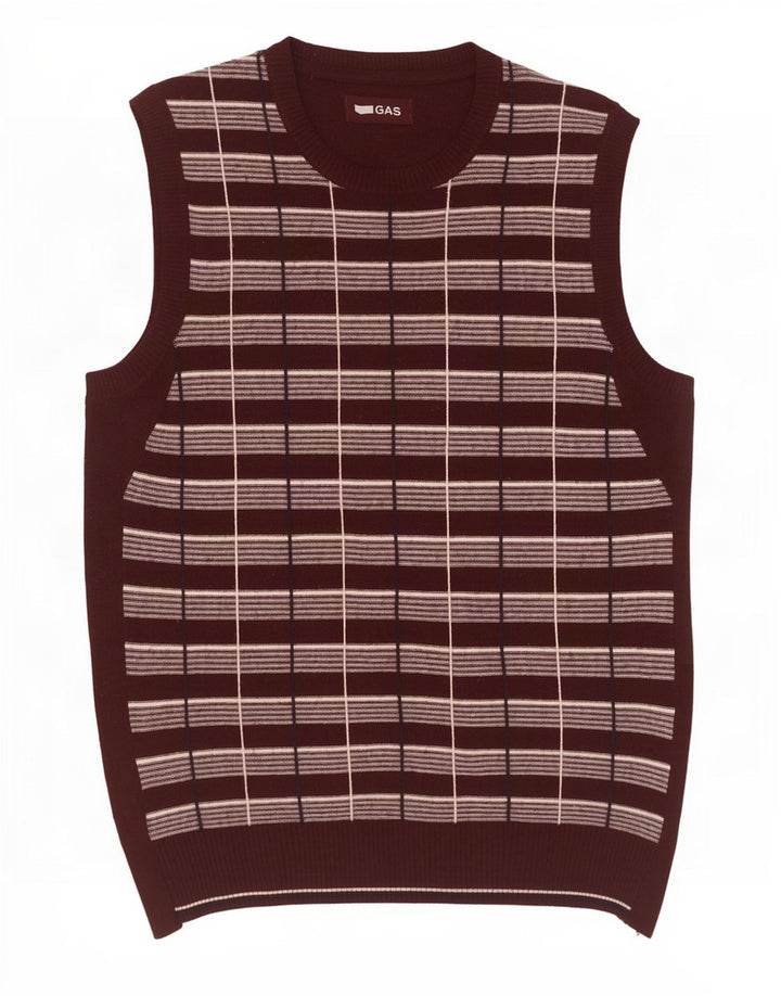 Gas Herrevest Tank Top Medium Brun Ternet