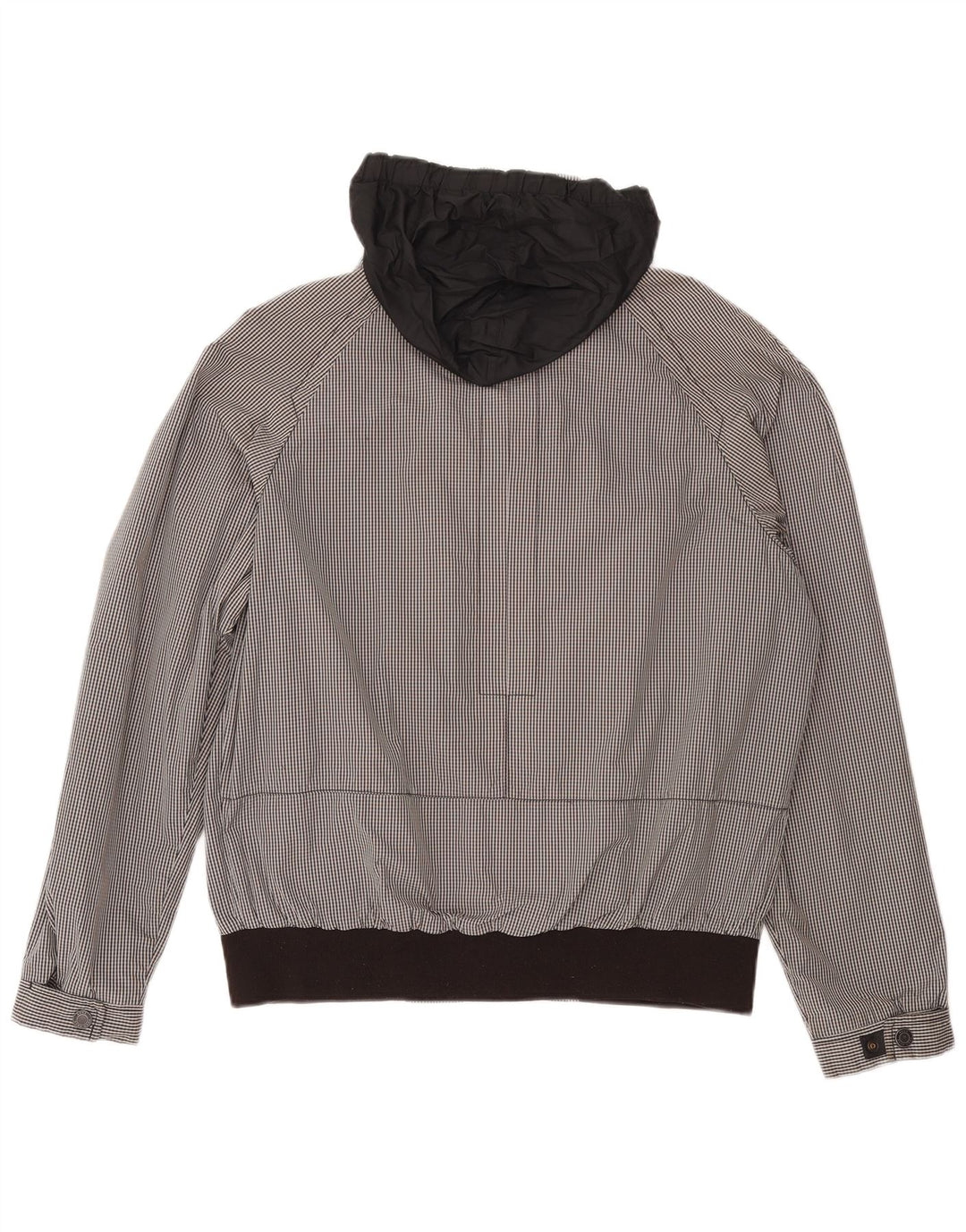 Hugo Boss Herre Hooded Bomber Jacket EU 50 Large Black Gingham Polyester