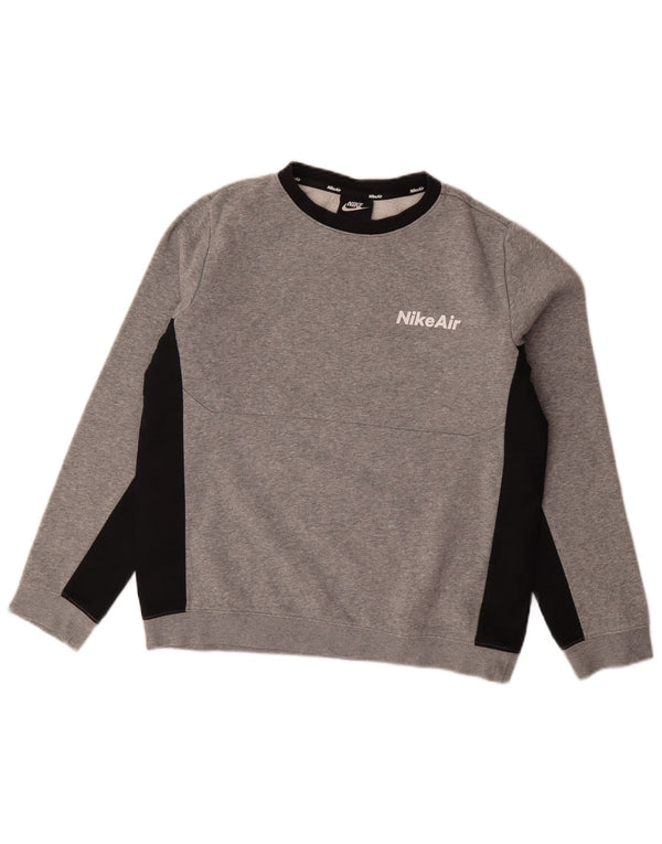 Nike Boys Standard Fit Sweatshirt Jumper 13-14 år XL Grå Colourblock
