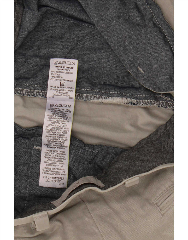 Marks & Spencer Chino Shorts til mænd W36 Large Grå Bomuld
